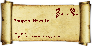 Zsupos Martin névjegykártya