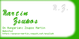 martin zsupos business card